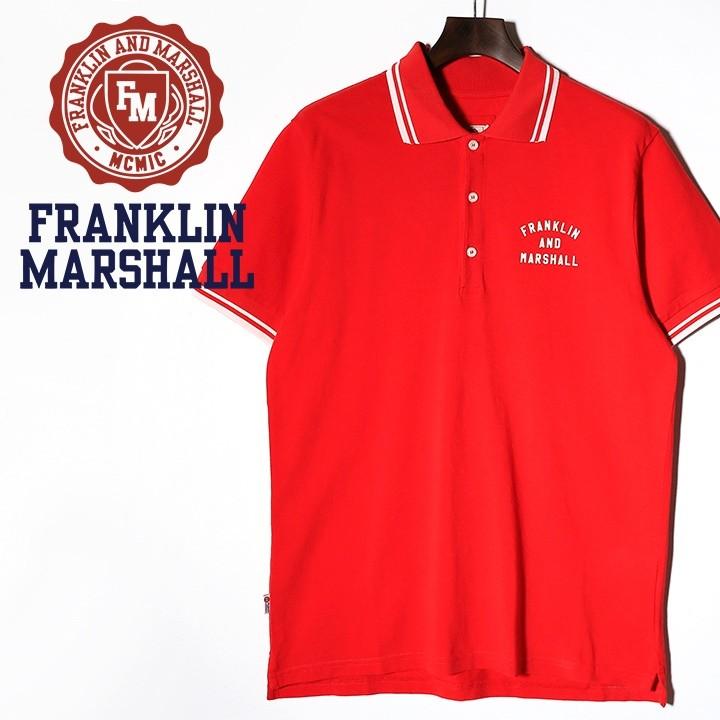フランクリン マーシャル Franklin Amp Marshall 半袖ポロシャツ メンズ ミニロゴ リブ配色 鹿の子 Polo Piquet Short 宅配便送料無料
