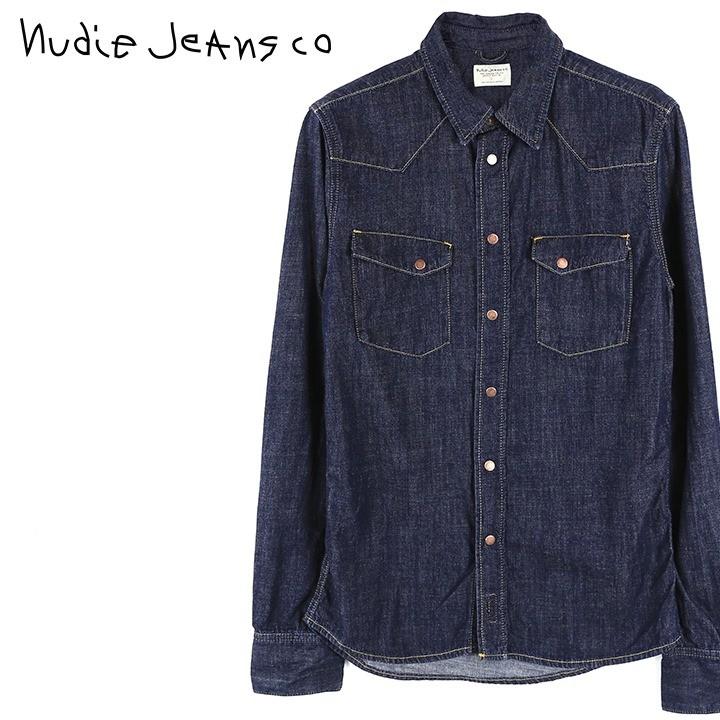 ヌーディージーンズ Nudie Jeans コットンシャツ メンズ スナップボタン 長袖シャツ ウエスタンシャツ Jonis Triton Blue Ndj M T 591 キイロヤ インポート 通販 Yahoo ショッピング