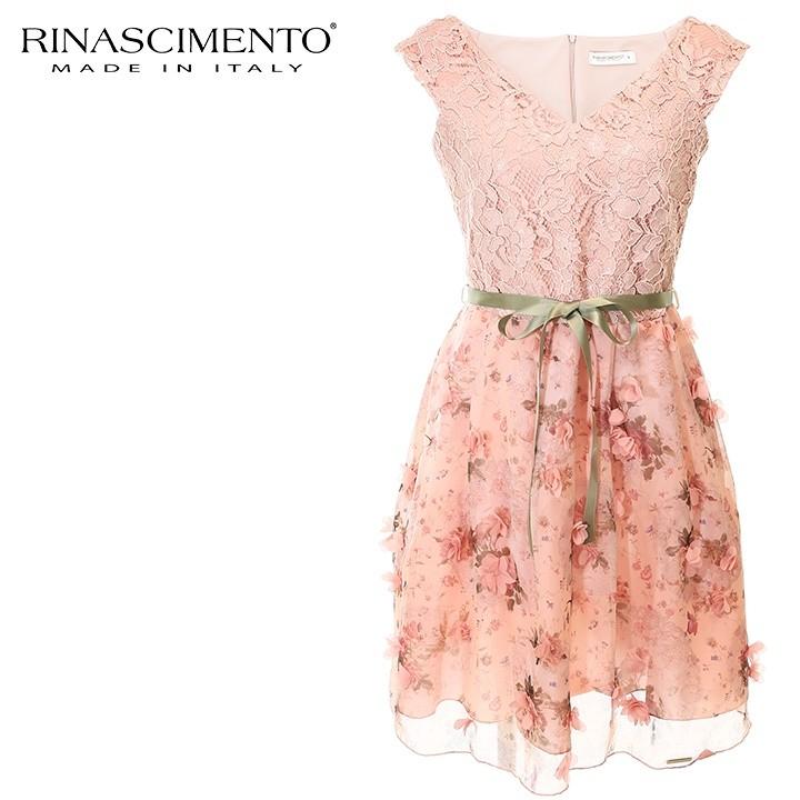 リナシメント Rinascimento ワンピース レディース 花柄 レース 膝上丈 Aライン ノースリーブ ガーリー Rin L T 84 234 キイロヤ インポート 通販 Yahoo ショッピング