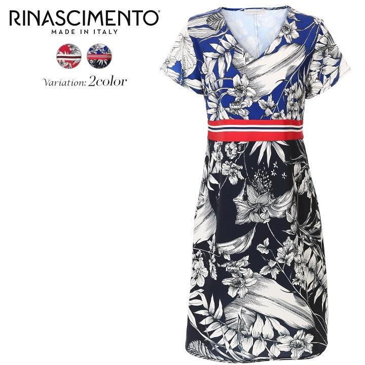 リナシメント Rinascimento ワンピース レディース 花柄 ボタニカル柄 Vネック 半袖 膝上丈 Rin L T 94 211 キイロヤ インポート 通販 Yahoo ショッピング
