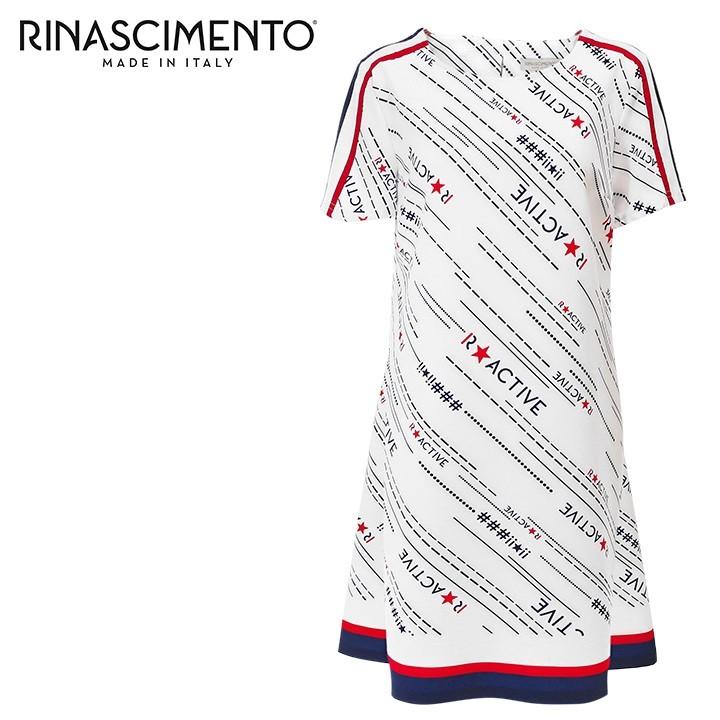 リナシメント Rinascimento ワンピース レディース 総柄 英字ロゴ 膝上丈 半袖 Rin L T 230 キイロヤ インポート 通販 Yahoo ショッピング