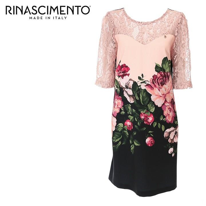 リナシメント Rinascimento ワンピース ドレス レディース レース切替 花柄 膝丈 セクシー 五分袖 Rin L T 377 キイロヤ インポート 通販 Yahoo ショッピング