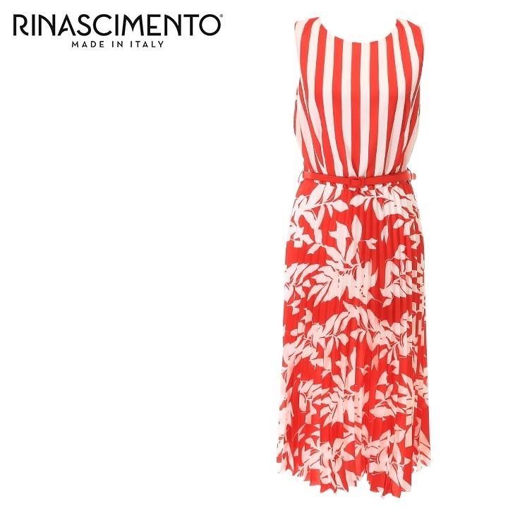 リナシメント Rinascimento マキシワンピース レディース 花柄 ストライプ 切替 スレンダーライン ノースリーブ ロング丈 F2 P Rin L T B4 217 キイロヤ インポート 通販 Yahoo ショッピング