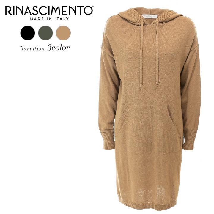 リナシメント Rinascimento 薄手ハイゲージニットワンピース レディース ウール混 フード 膝丈 長袖 1087 Rin L T B8 011 キイロヤ インポート 通販 Yahoo ショッピング