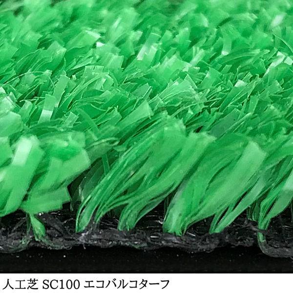 人工芝 芝生 人工芝ロール 国内生産 高密度 人工芝生 人工芝マット 芝生マット 高品質 一般用 / SC 100 幅 91cm 182cm 20m 巻 10mm エコバルコターフの画像