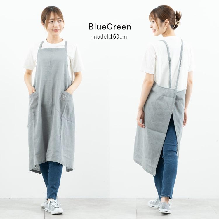 エプロン レディース おしゃれ コットン 麻 かぶるだけ 保育士 美容師