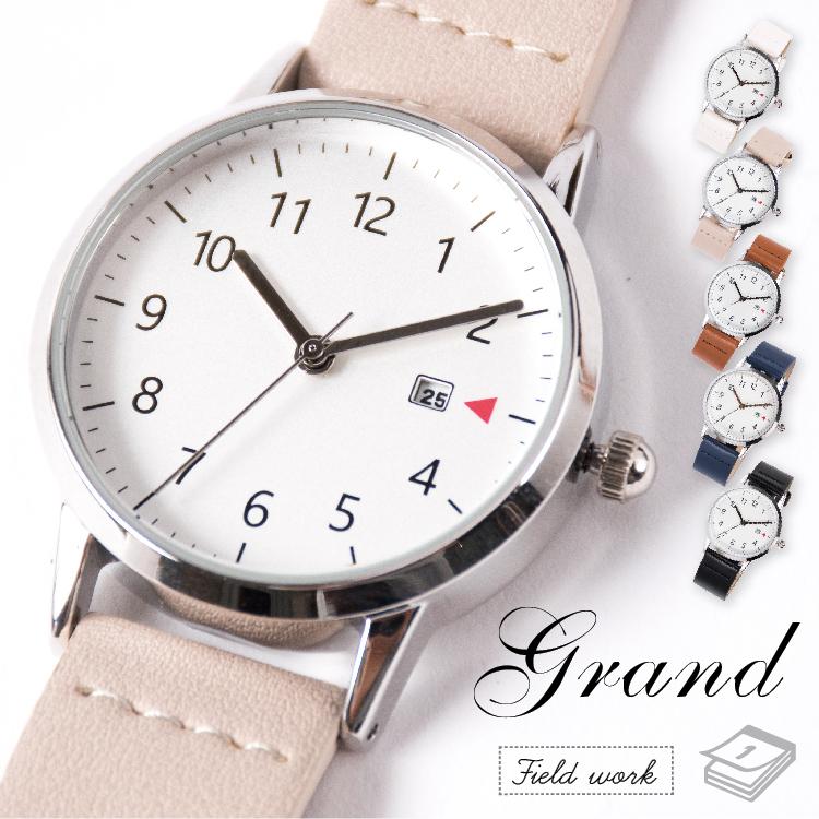 腕時計 レディース 日付表示付き シンプルウォッチ グラン メンズ 男女兼用 かわいい おしゃれ カレンダー 1年間のメーカー保証付 メール便送料無料 Fw Fsc 149b 神戸岡本kiitos 通販 Yahoo ショッピング