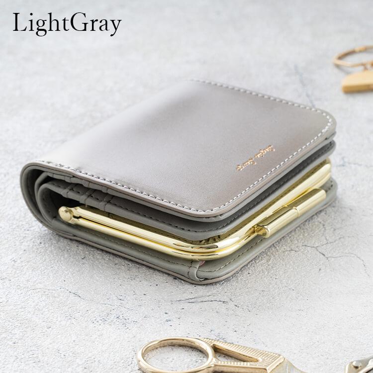 Legato Largo 財布 レディース 二つ折り コンパクト 光沢 合皮 がま口 小さめ 本革風 ブランド かわいい おしゃれ プレゼント ギフト メール便送料無料 Lj E1104 神戸岡本kiitos 通販 Yahoo ショッピング