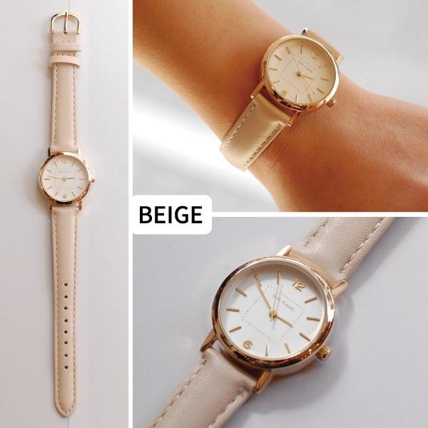 ラウンドフェイスウォッチ 小 レディース 腕時計 時計 日本製