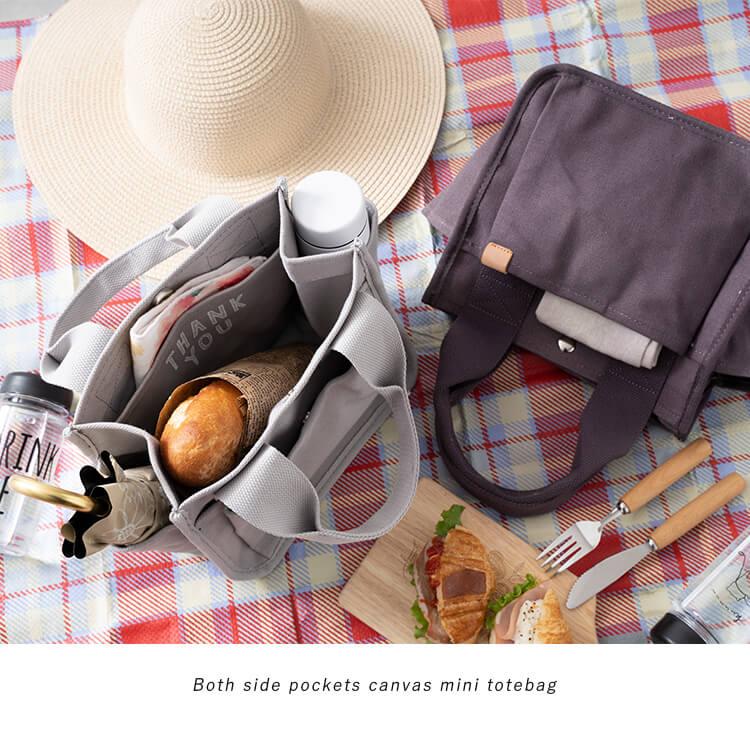 ミニトートバッグ レディース キャンバス 4ポケット 小さめ 大人 かわいい おしゃれ ギフト | ブランド登録なし | 32