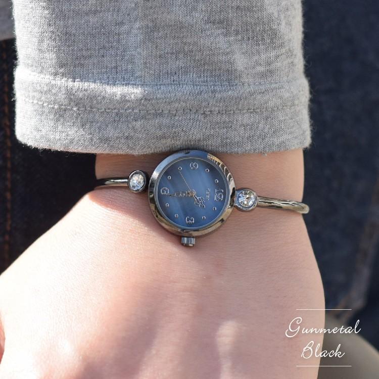 腕時計 レディース ニッケルフリー シェル 白蝶貝 バングルウォッチ  