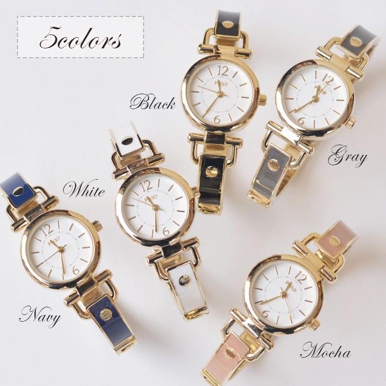 腕時計 レディース バングルウォッチ ニッケルフリー エナメル 金属アレルギー かわいい おしゃれ 大人 金属ベルト プレゼント ギフト メール便送料無料 Ntk 263 神戸岡本kiitos 通販 Yahoo ショッピング