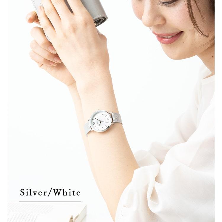 腕時計 レディース メッシュベルト 3気圧防水 ニッケルフリー 金属