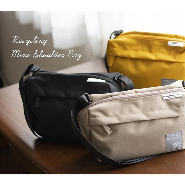 ミニショルダーバッグ レディース 斜め掛け リサイクル素材 サスティナブル 撥水加工 軽量 小さめ かわいい おしゃれ メール便送料無料 Pu 12 1744 神戸岡本kiitos 通販 Yahoo ショッピング