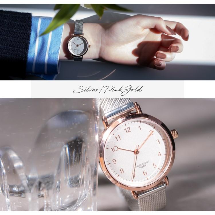 J-AXIS（ジェイアクシス） 腕時計 10気圧防水 レディース ニッケル