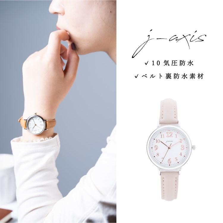 J-AXIS（ジェイアクシス） 腕時計 10気圧防水 レディース ニッケル