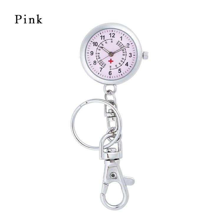 ナースウォッチ 懐中時計 キーホルダー レディース 簡易脈拍計 時計