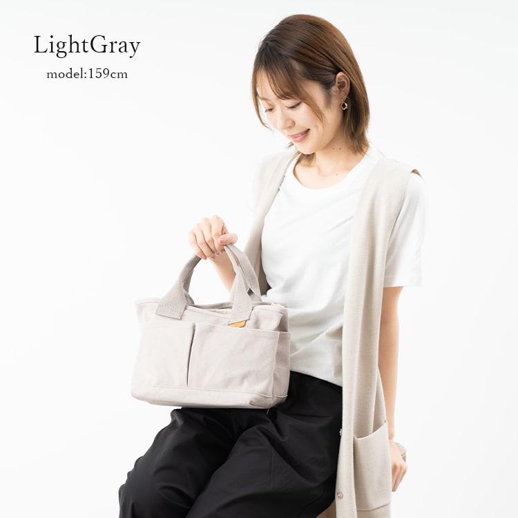 トートバッグ レディース 3つ仕切り 小さめ 自立 8ポケット キャンバス