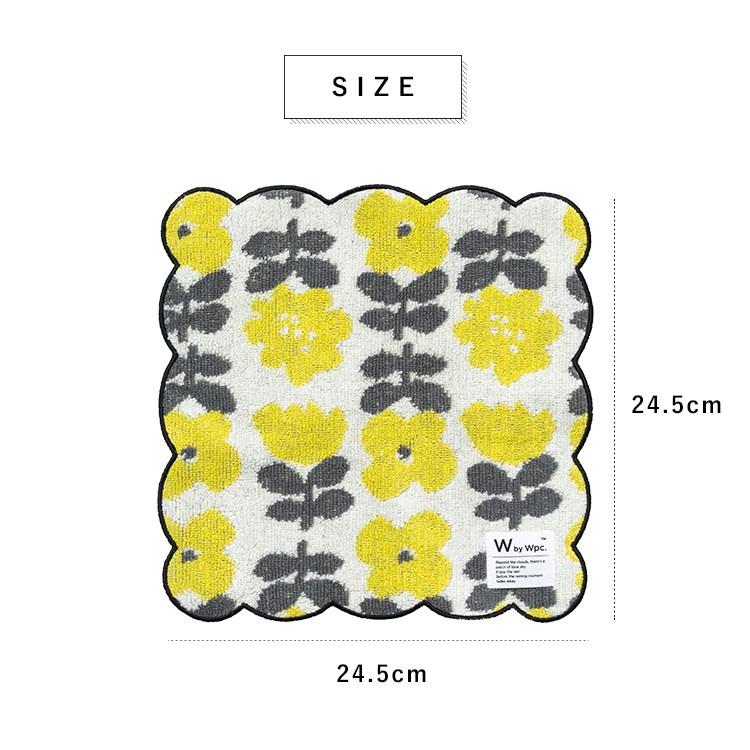 ハンカチ レディース ブランド w.p.c Patterns かわいい おしゃれ スカラップ ハンカチタオル ギフト プレゼント 綿100 コットン プチギフト 花柄 北欧｜kiitos-web｜21