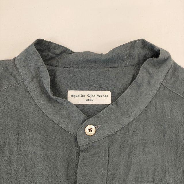 AQUELLOS OJOS VERDES bishu バンドカラーシャツ aov-42f-sc12-5