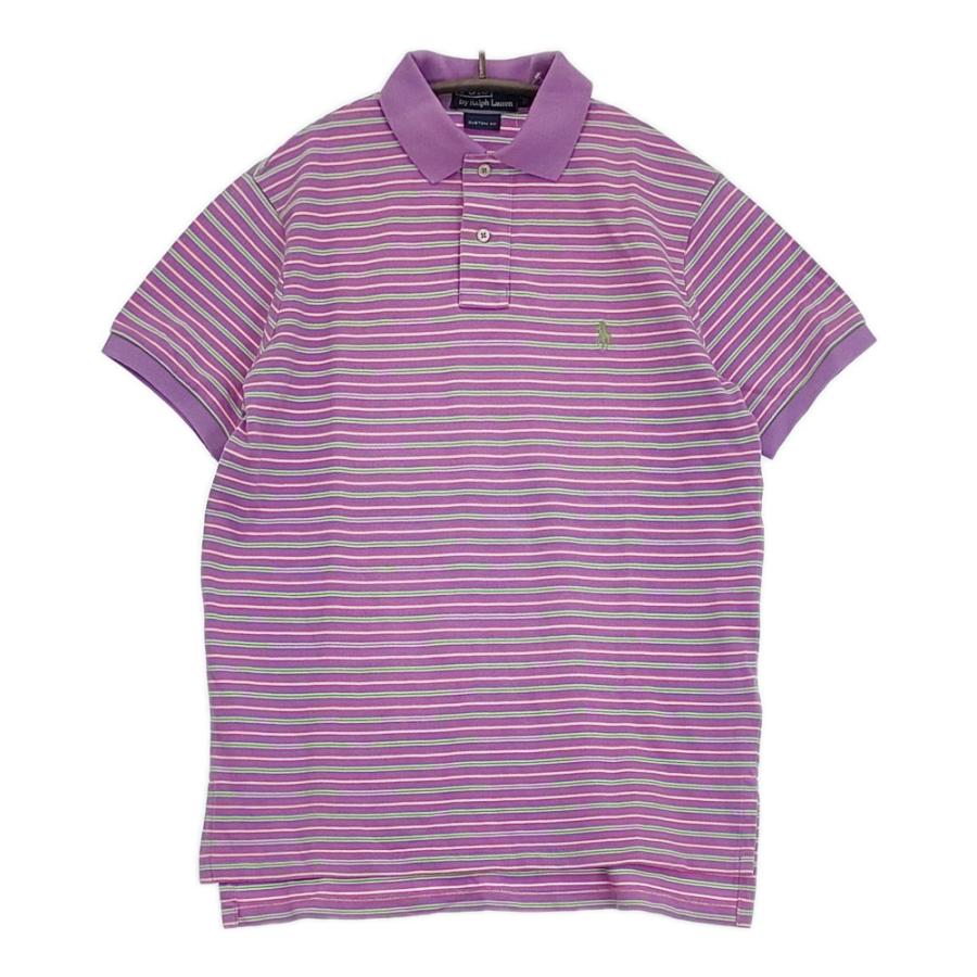 POLO RALPH LAUREN 鹿の子 マルチボーダー サイズM ポロシャツ パープル ポロ・ラルフローレン 5-0713S 100079 ...