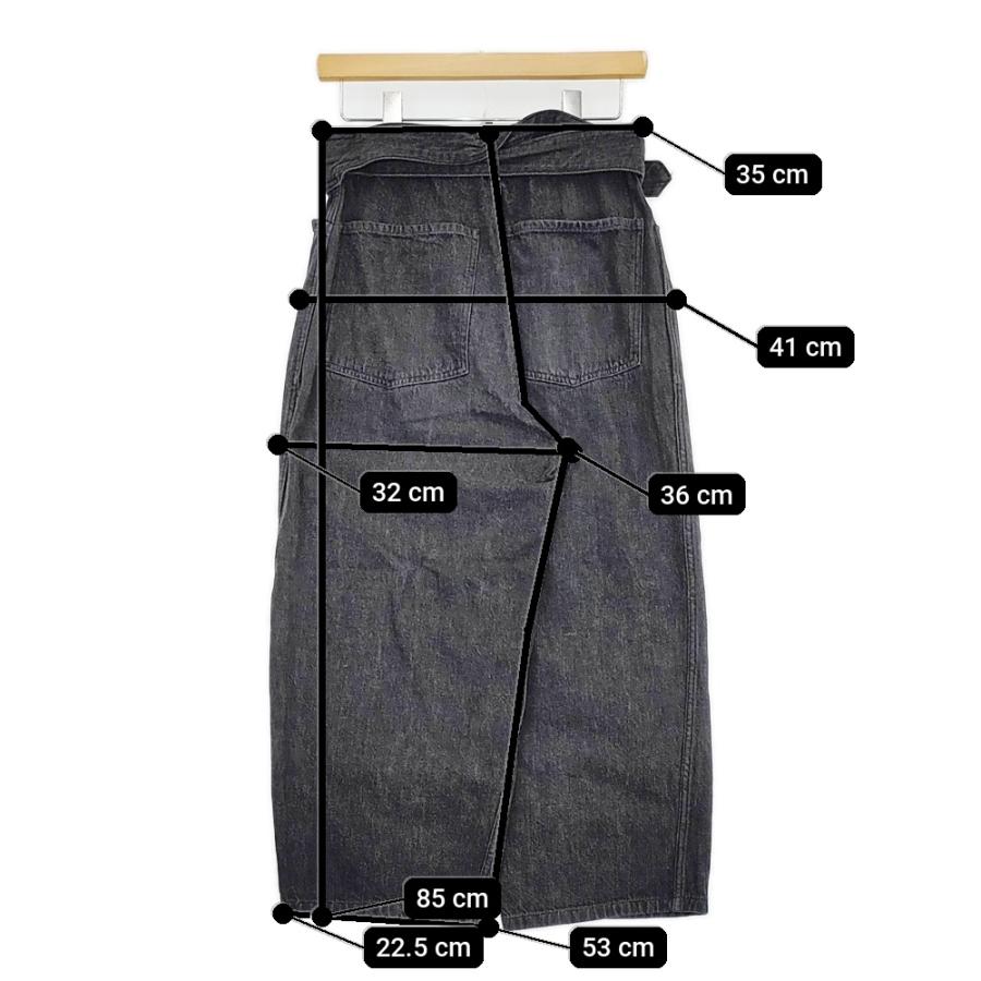 【8月末まで】 COMOLI ベルテッドデニム ブラック 23ss サイズ1 COMOLI (コモリ) ブラックデニム ベルテッドパンツ