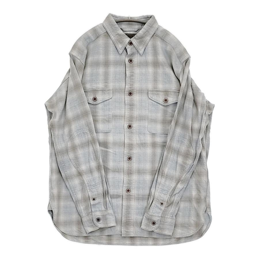 Nigel Cabourn HAKAY SHIRT OMBRAY CHECK 定価35200円 52 長袖シャツ 24AW ライトブルー ホワイト メンズ ナイジェルケーボン【中古】5-0930T♪ Nigel Cabourn HAKAY SHIRT OMBRAY CHECK 定価35200円 52 長袖シャツ