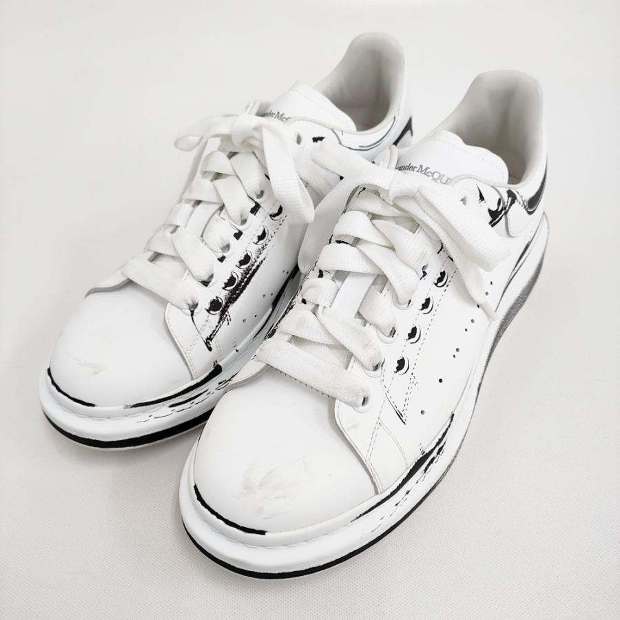 Alexander McQueen ホワイト スニーカー 41 alexander McQUEEN Oversized White Sneaker w/Blue Glitz sz.41