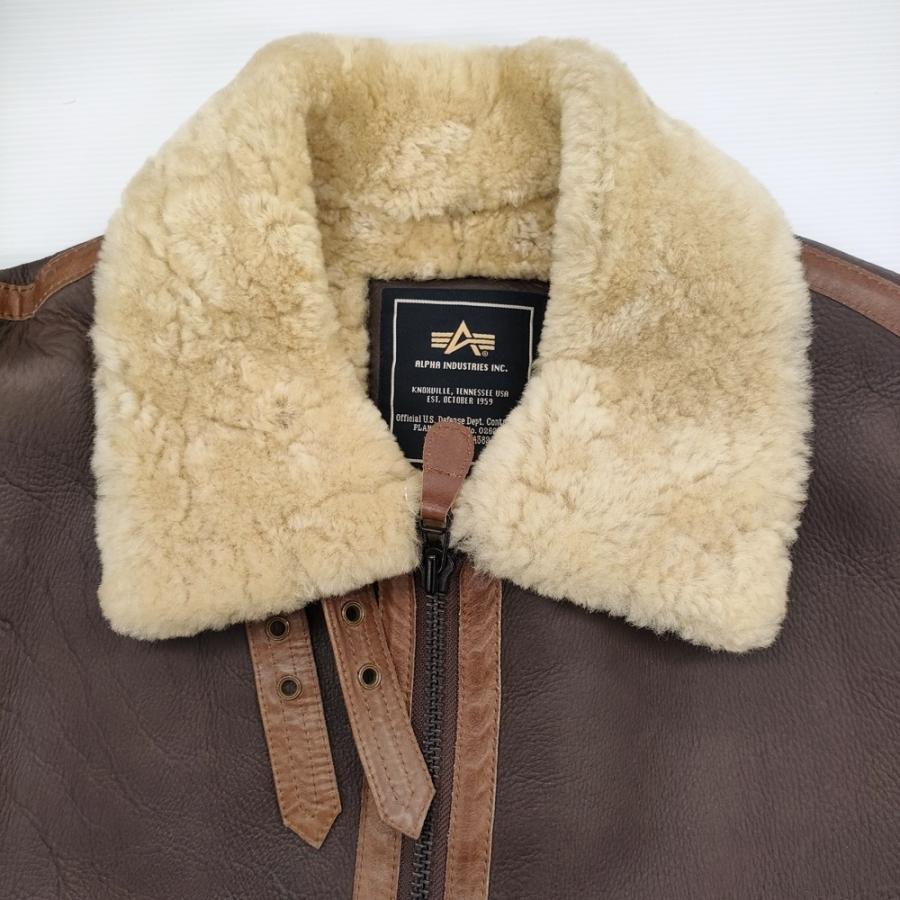 ALPHA ムートンジャケット B3 羊革 シープスキン 希少サイズXXXL 20804