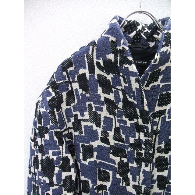 marimekko SEMITA Kontula ジャガードコート サイズXS コート ネイビー 