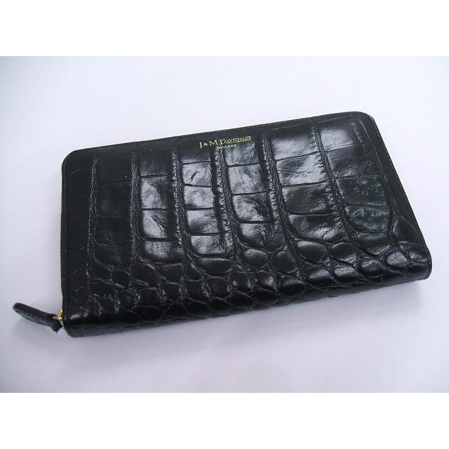 型押し ラウンドファスナー長財布 L Zip Wallet デヴィッドソン 長財布 レディース 中古