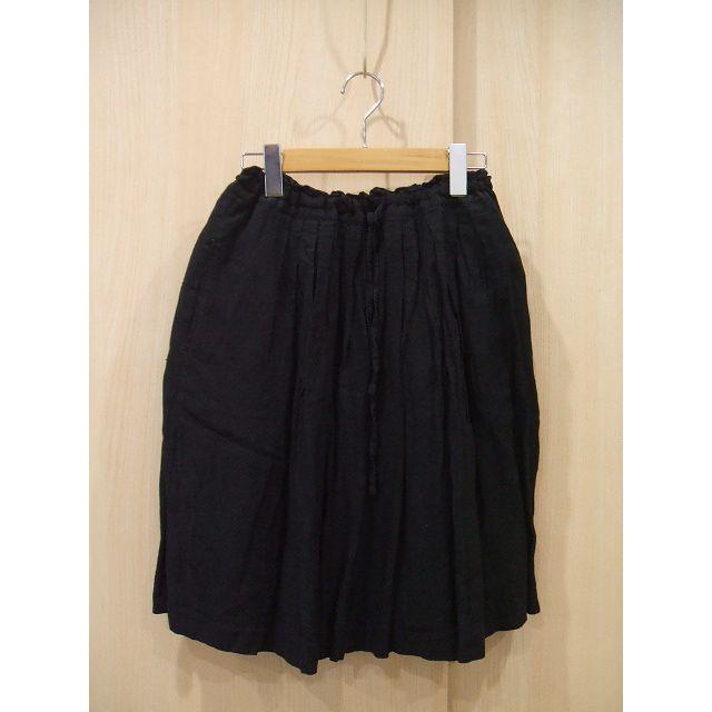 R&D.M.Co- リネンギャザースカート ブラック レディース オールド  