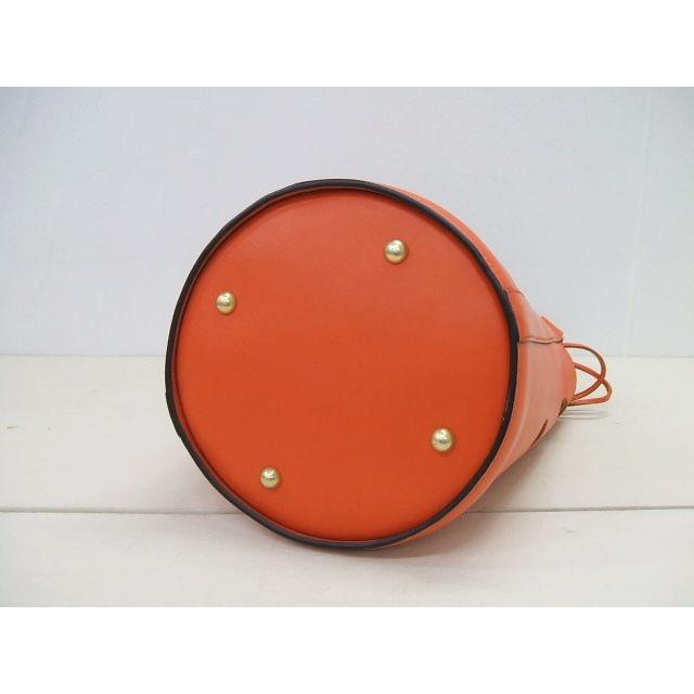 J&M Davidson JOY ジョイ 筒型 レザー ハンドバッグ オレンジ