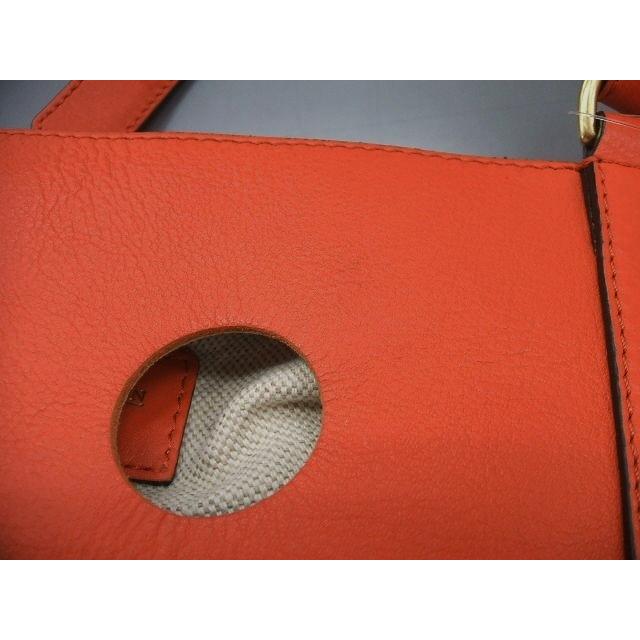 J&M Davidson JOY ジョイ 筒型 レザー ハンドバッグ オレンジ レディース ジェイアンドエムデヴィッドソン【中古】1-0115G♪ J&M Davidson JOY ジョイ 筒型 レザー ハンドバッグ オレンジ