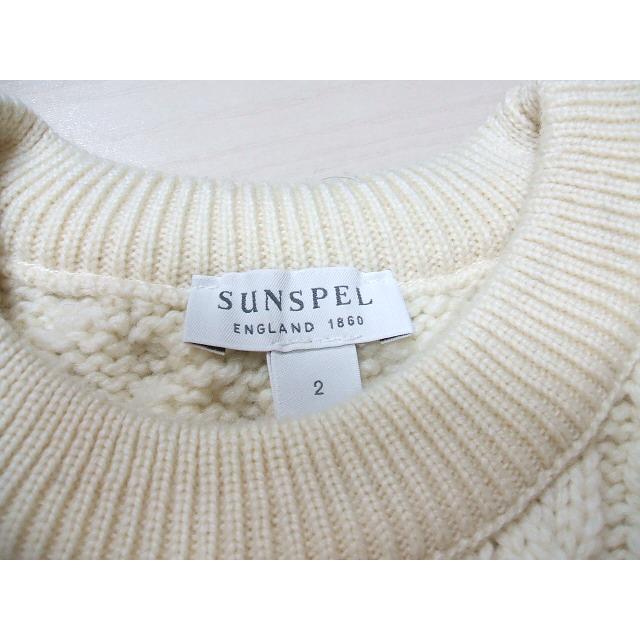 SUNSPEL ケーブルニット アシンメトリー ニット オフホワイト サイズ2 