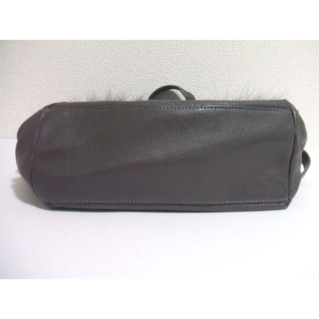 GIANNI NOTARO ファー ショルダーバッグ ネイビー グレー レディース  