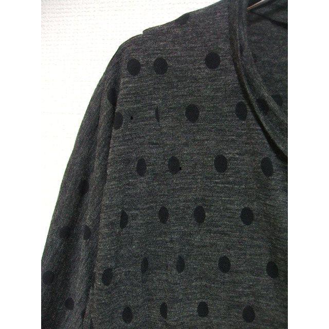 tricot COMME des GARCONS AD2009 サイズS ドット柄ロングワンピース グレー ブラック トリココムデギャルソン 2-0211T 189624｜kiitti｜04