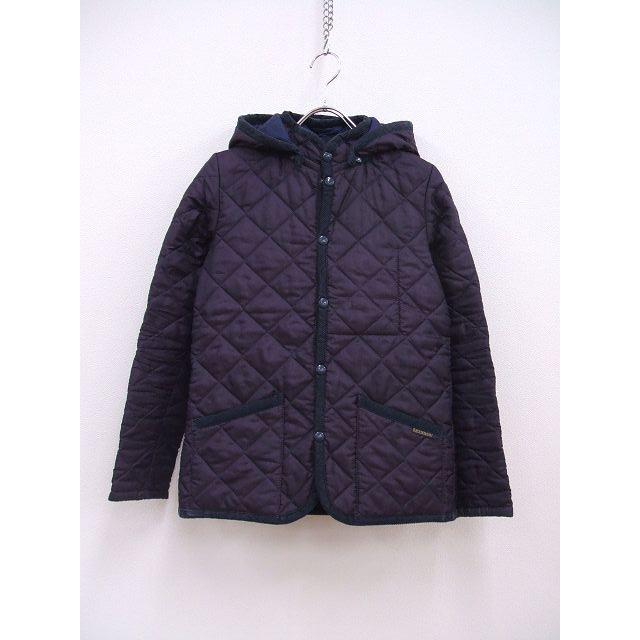 LAVENHAM サイズ34 フード付き キルティングジャケット パープル 