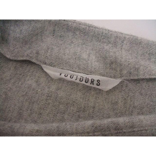 Toujours ボートネック コットンウール ワンピース グレー レディース  