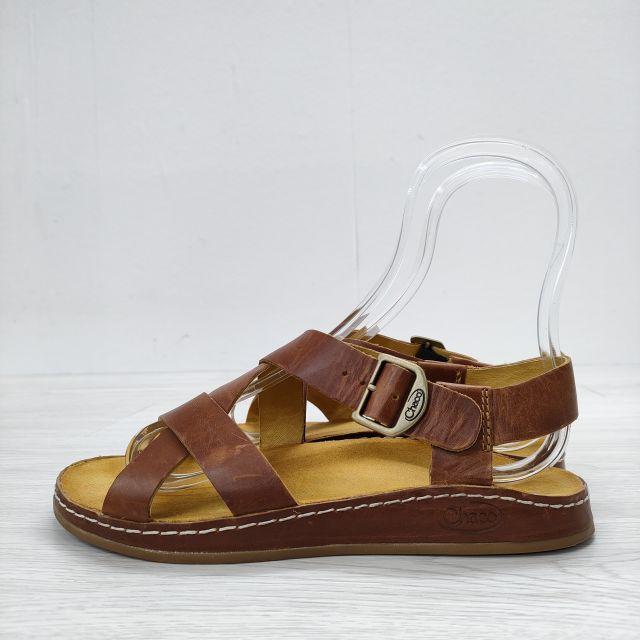 Chaco WAYFARER SANDAL レザー 23.0 US6 保存箱付 ウェイヘラー サンダル ブラウン レディース チャコ 3-0302S 199431｜kiitti｜02