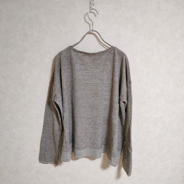 45R 45R/45rpm リネンニット裏毛馬比古 サイズ0 ニット カーキ  