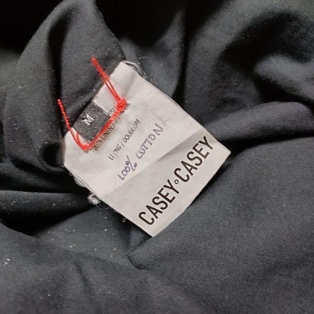 CASEY サイズM リネンドレス 麻 ワンピース ブラック ケイシーケイシー  