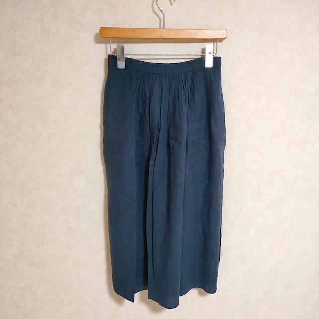 MARGARET HOWELL 578-132320 リネン ギャザー サイズ1 ロングスカート  