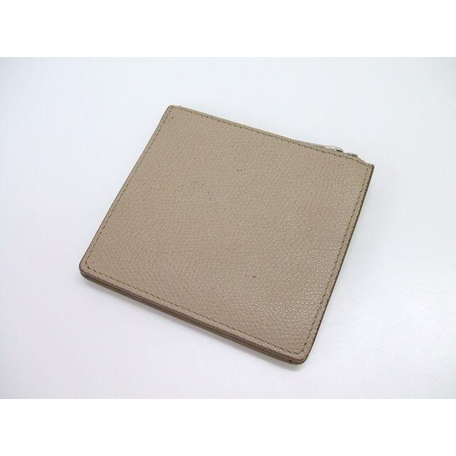 MAISON MARGIELA 牛革 イタリア製 小銭入れあり 二つ折り財布 グレージュ レディース メゾンマルジェラ【中古】2-0928G∞ MAISON MARGIELA 牛革 イタリア製 小銭入れあり 二つ折り財布
