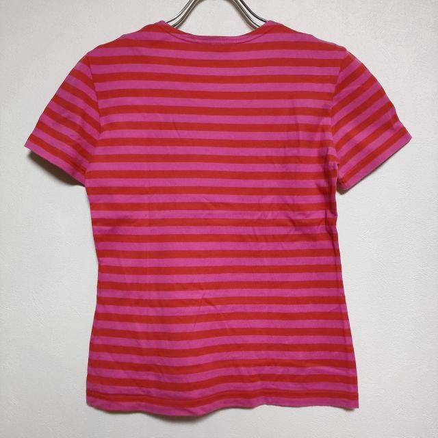 marimekko（マリメッコ） ボーダー 半袖 Tシャツ カットソー ピンク 