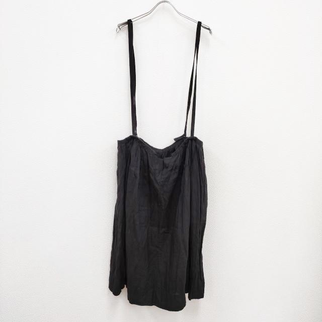 TOUJOURS Toujours リネンシルクサスペンダー付きギャザースカート  