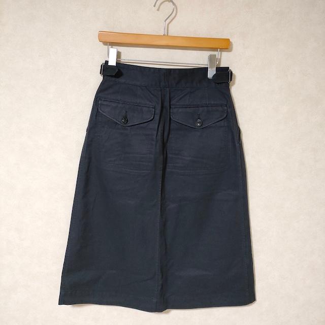 MHL. 595-7232502 コットンリネン 2タック 濃紺 サイズ1 ロング 