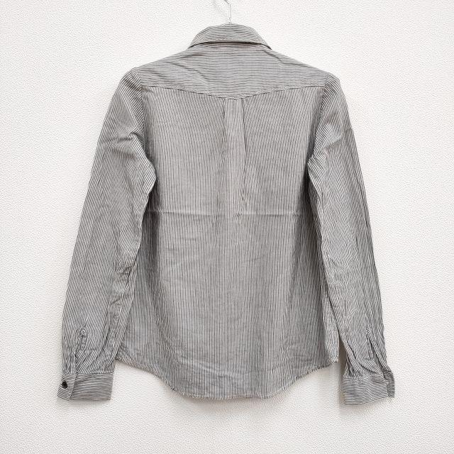 A.P.C. ストライプ サイズ34 長袖シャツ グレー ホワイト