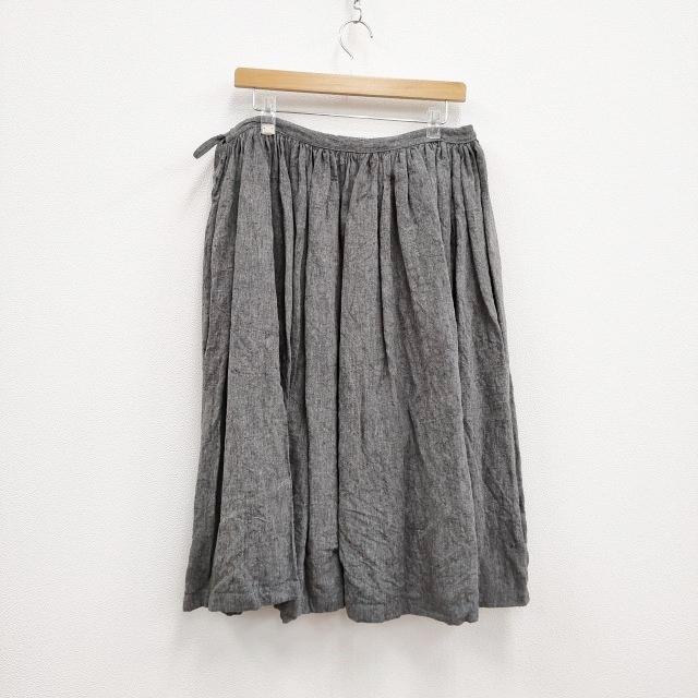 R&D.M.Co- コットンリネンリネンタックボリュームスカート  