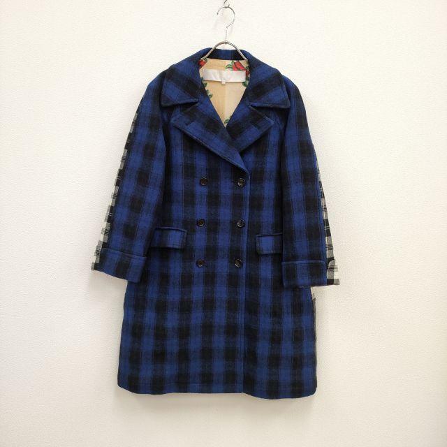 tao COMME des GARCONS リバーシブル ローズ チェック切替 コート 22AW